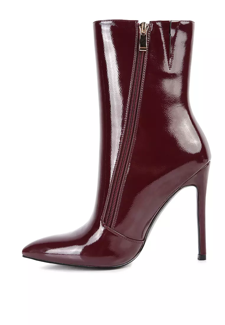 Maroon deals patent boots