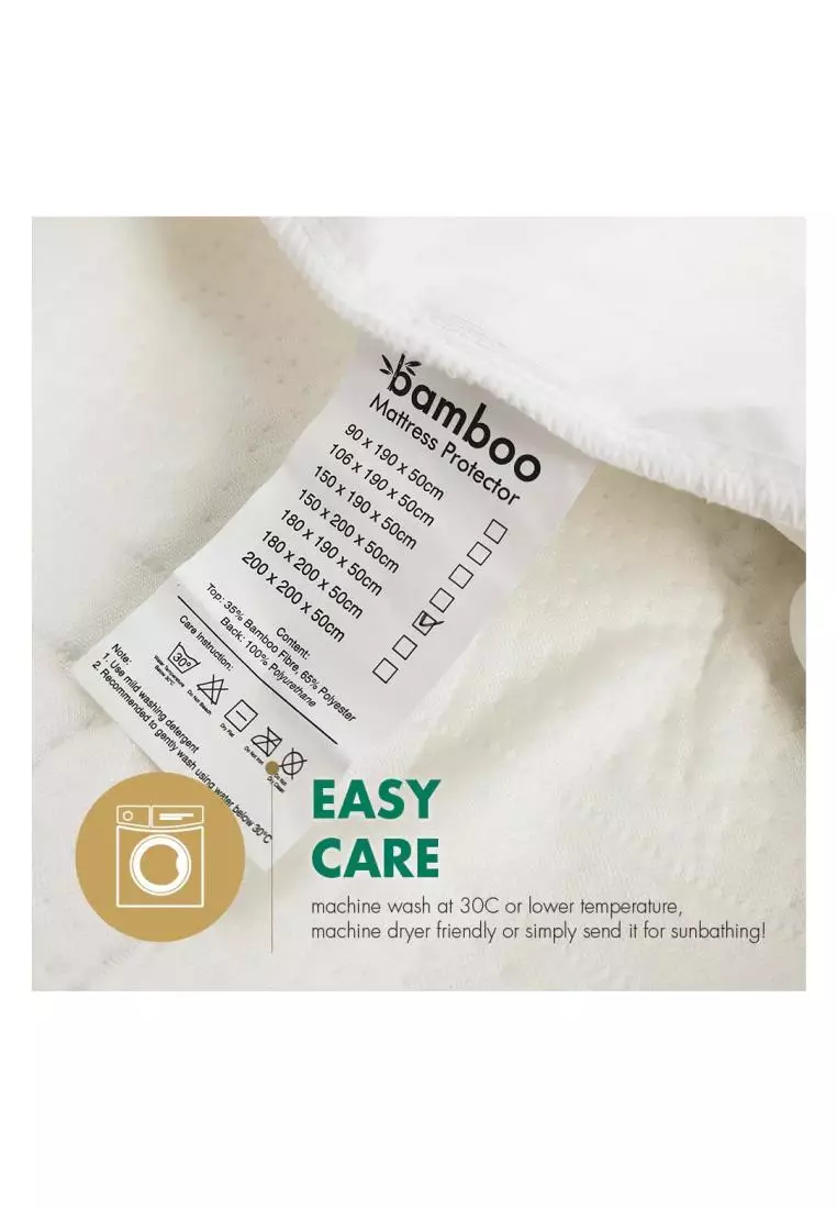 Buy Getha Bamboo Waterproof Mattress Protector King Online ZALORA Malaysia