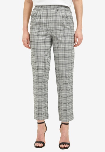 Parma checked cropped trousers outlet