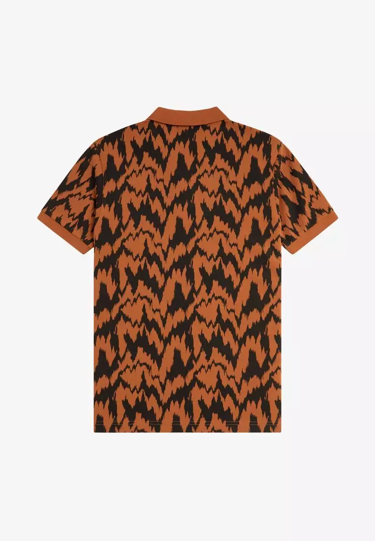Fred Perry M8690 AMY ANIMAL PRINT POLO SHIRT