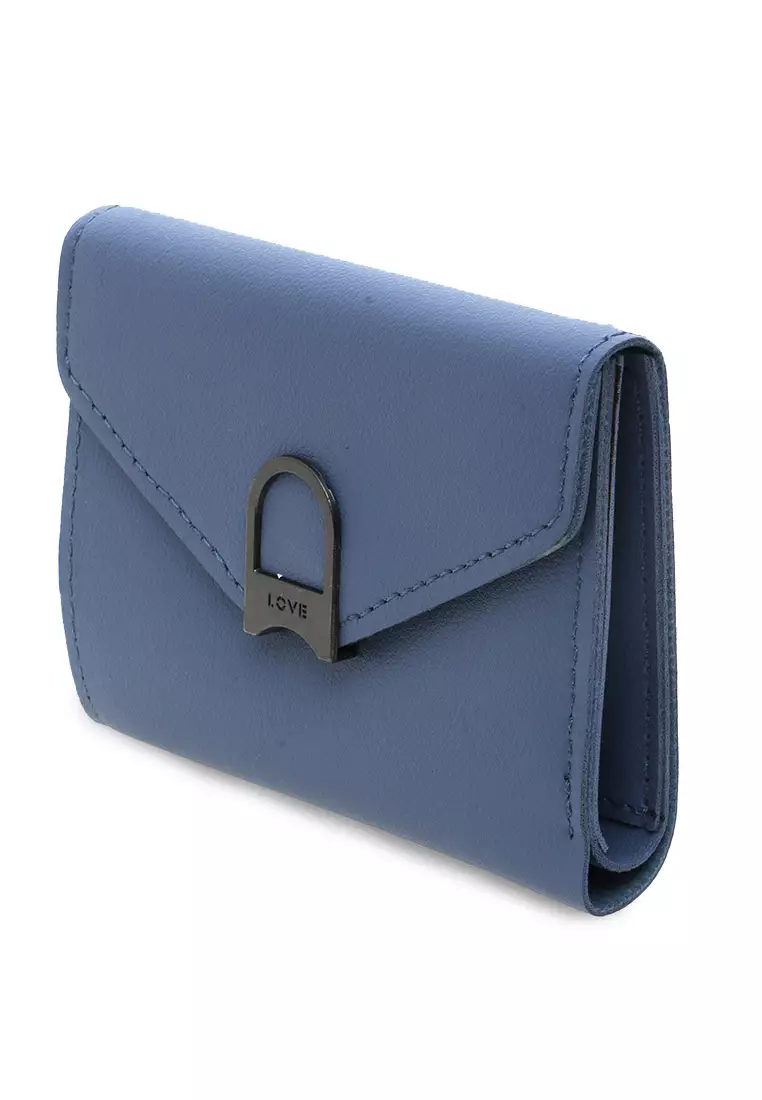 Small Wallet Design Simple Dompet Mini Wanita Premium Quality - Biru