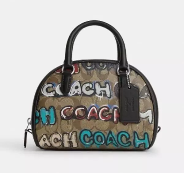 CM095 Signature Serf X Mint Sydney Satchel Khaki Multi