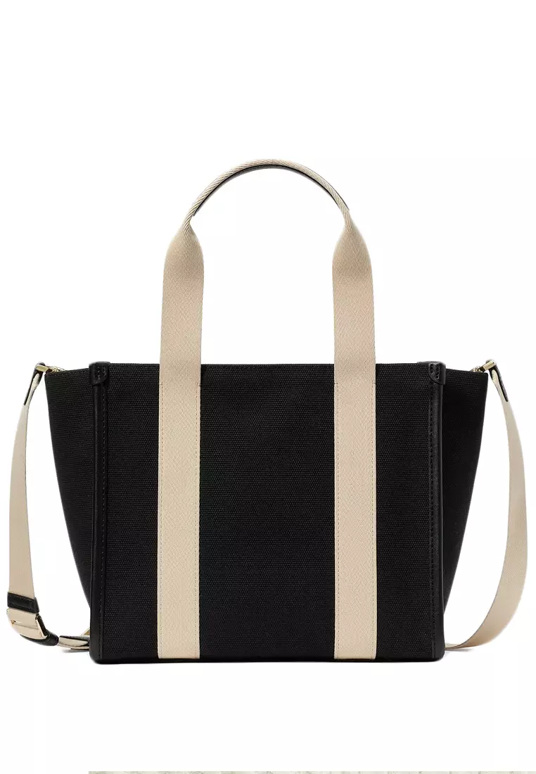 Kip Canvas Small Tote - Black