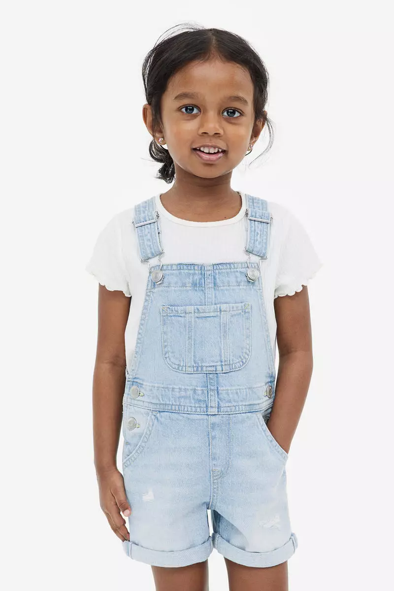 Girls dungaree deals shorts