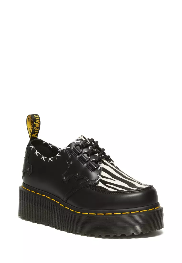 Buy Dr. Martens RAMSEY ZEBRA PRINT & LEATHER PLATFORM CREEPERS