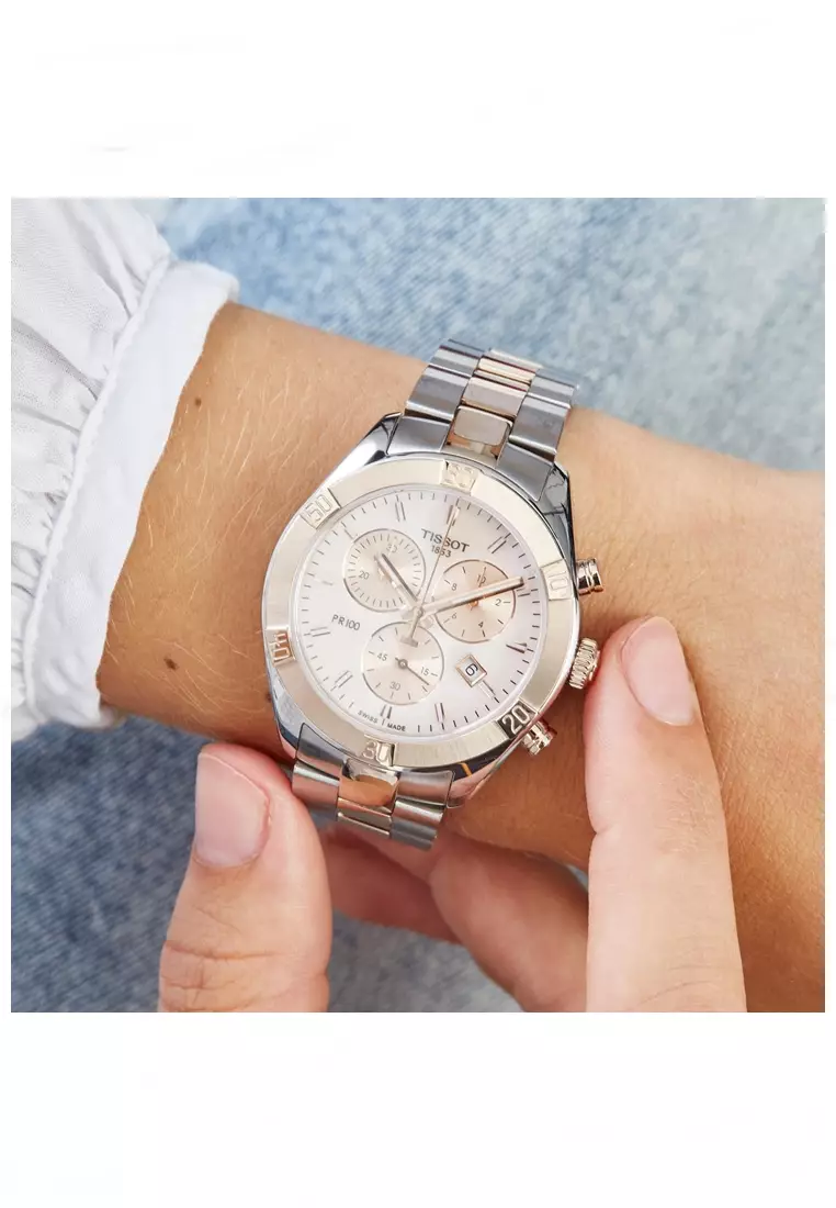 PR 100 Sport Chic Chronograpgn Swiss Quartz Women Watch (TT-T1019172215100)