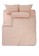 Milliot & Co. pink Jrim Gingham Queen 5-pc Quilt Cover Set 16C49HL5653BEDGS_1