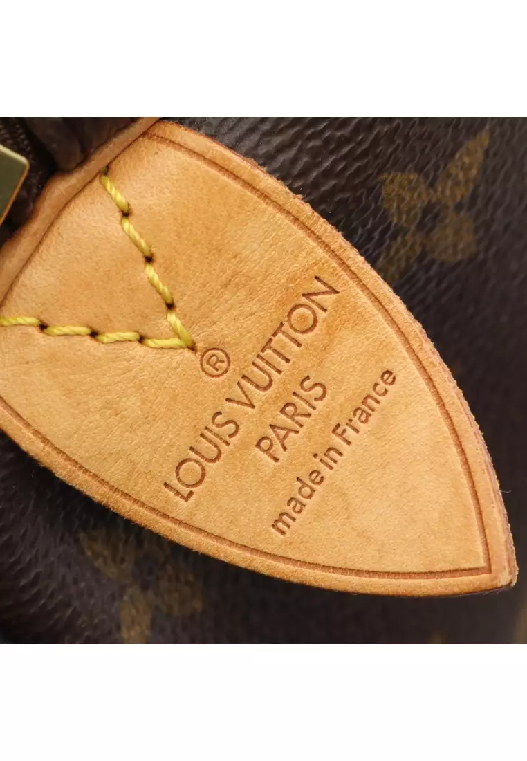 Pre-Loved Louis Vuitton Keepall 45 monogram Boston bag PVC leather Brown