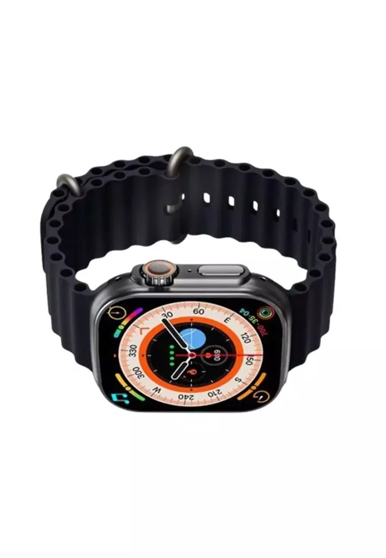 Smartwatch Pria Waterproof Many Function Strap Tali Material Silicone DV38 ORIGINAL - Hitam