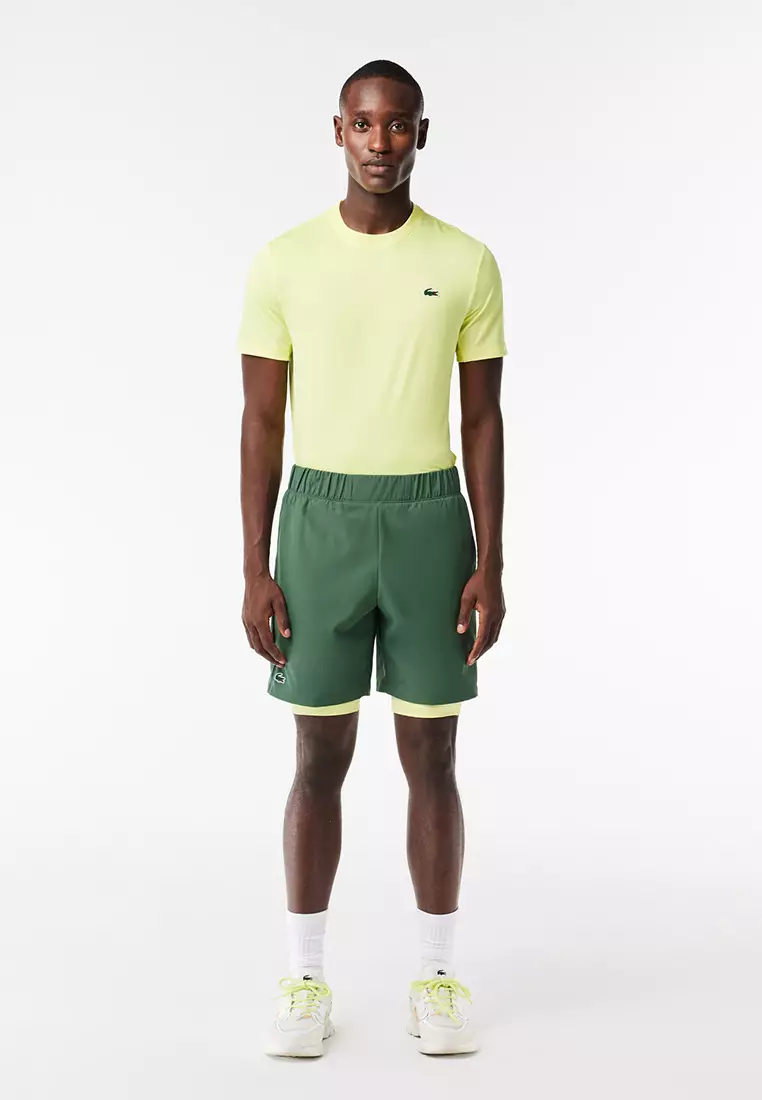 Buy Lacoste Men’s Two-Tone Lacoste Sport Shorts with Built-in ...