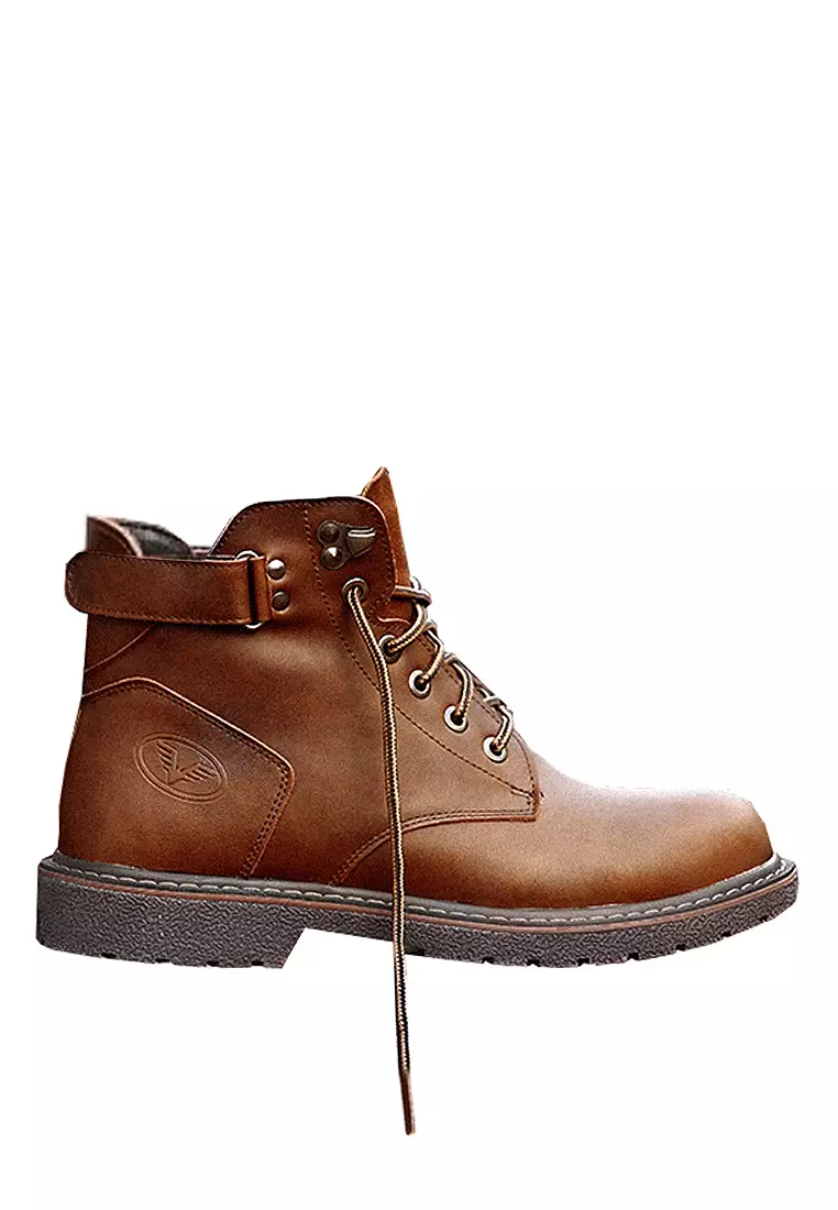 Discount on Twenty Eight Shoes  shoes - SKU: VANSA  Trendy Retro Leather Mid Boots VSM-B12689