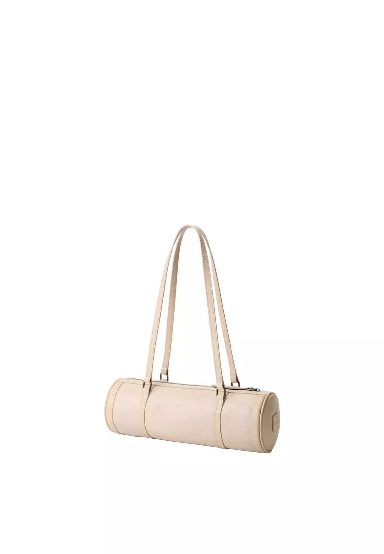 Barrel Baguette Bag - Cream Beige