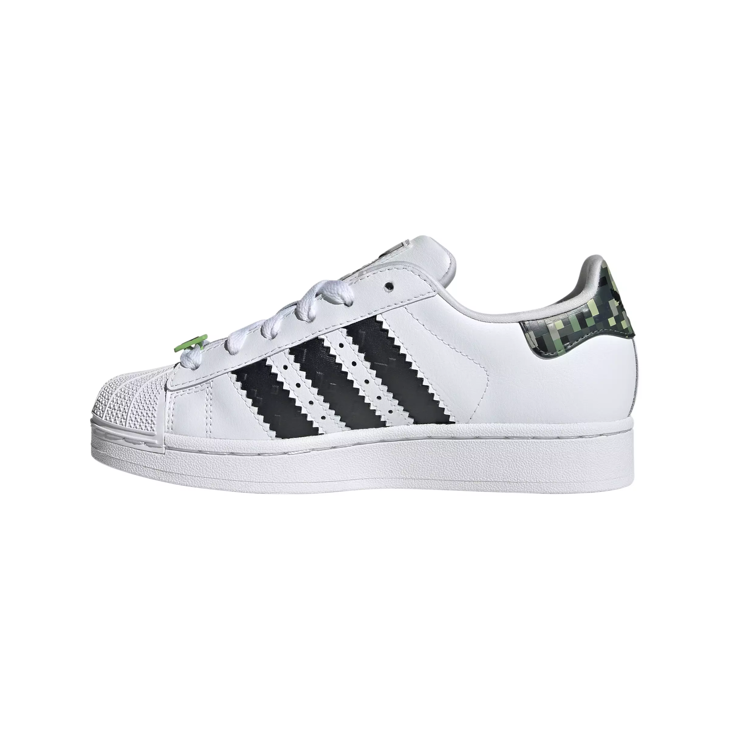 ADIDAS Superstar II J x Minecraft Shoes KidsJQ8749 - Sepatu Anak (Putih)