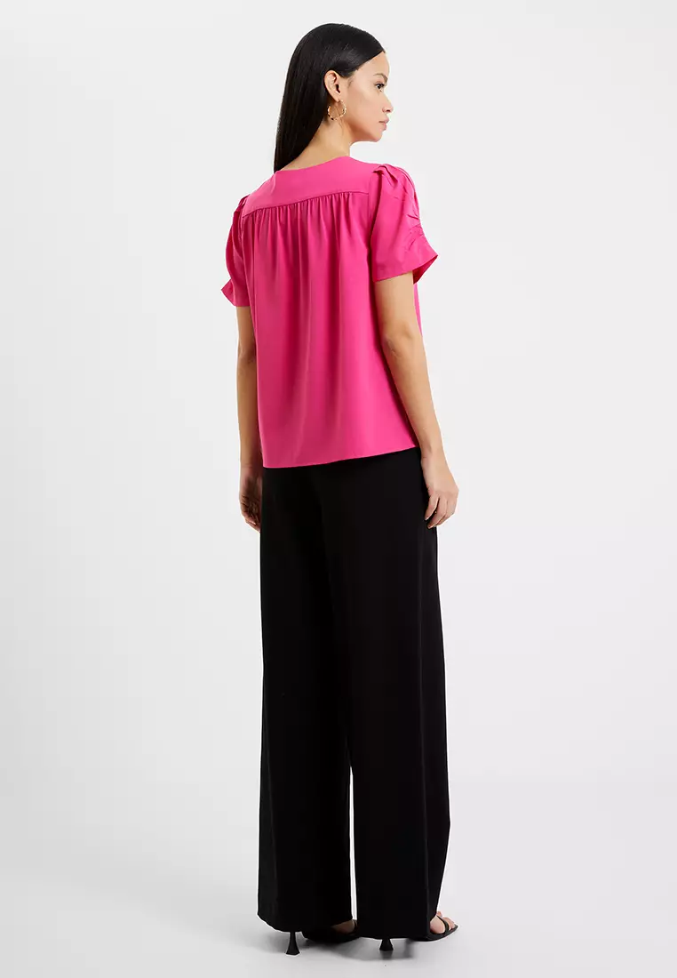 CREPE LIGHT V NECK TOP