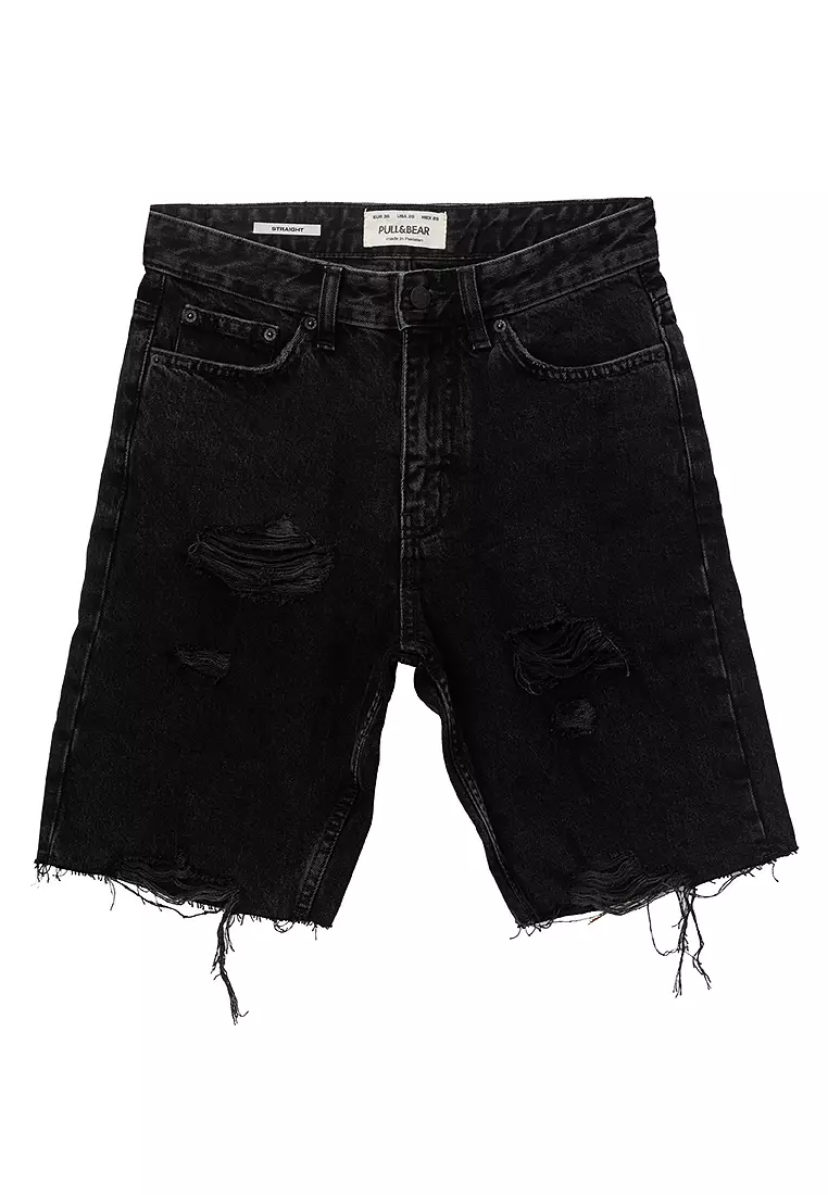 Bermuda Denim Ripped Shorts