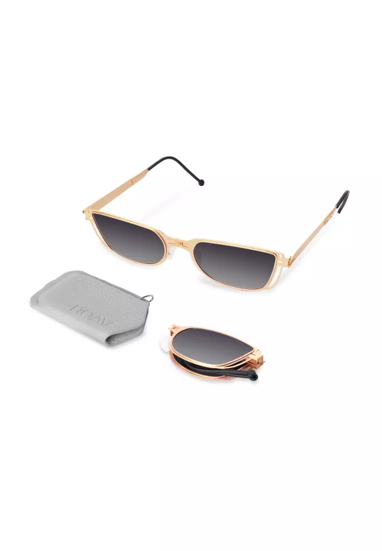 超輕極薄摺疊式太陽眼鏡 Siren 5006 Brush Gold /  Grey Gradient 14.41