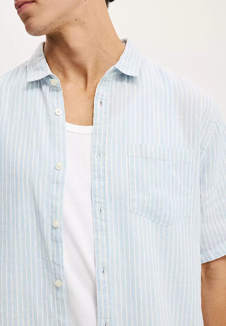 Relaxed Linen Short Sleeves Shirt