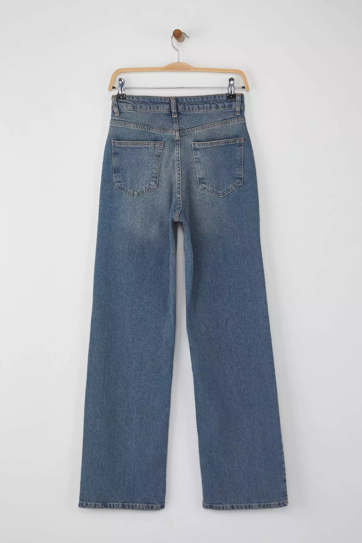 Blue High Waist Comfort/Flexible Wide Leg Palazzo Jeans