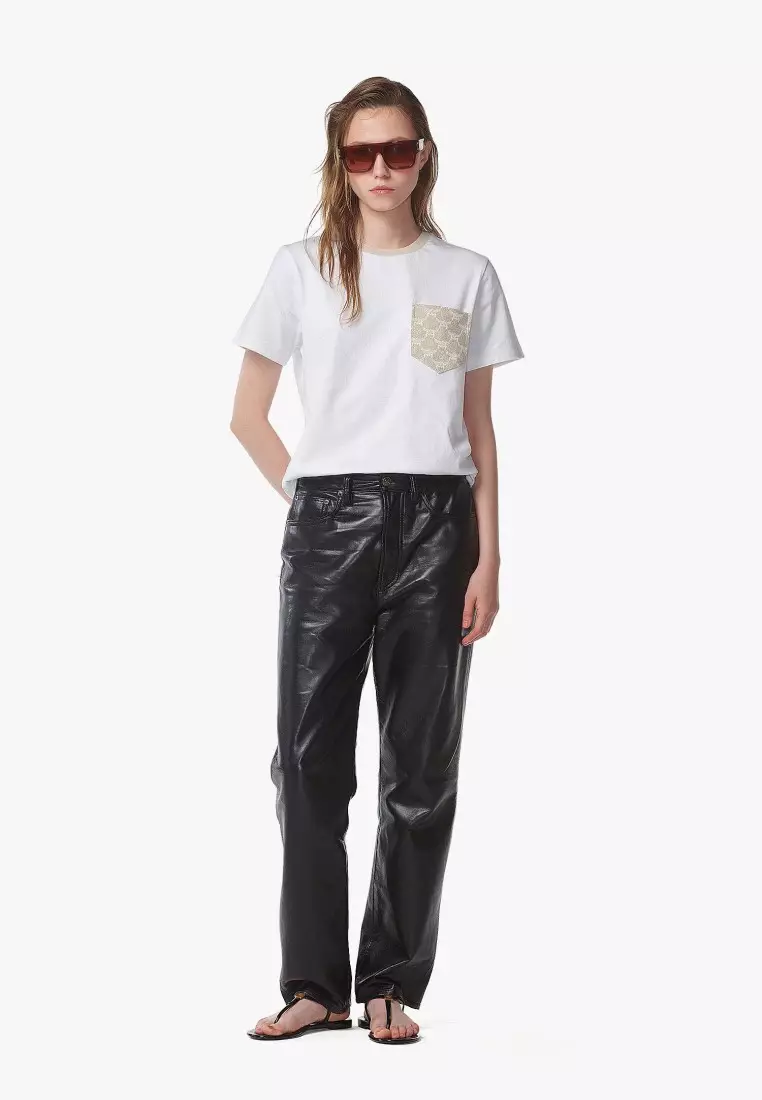 Jacquard Pocket T-Shirt in Organic Cotton