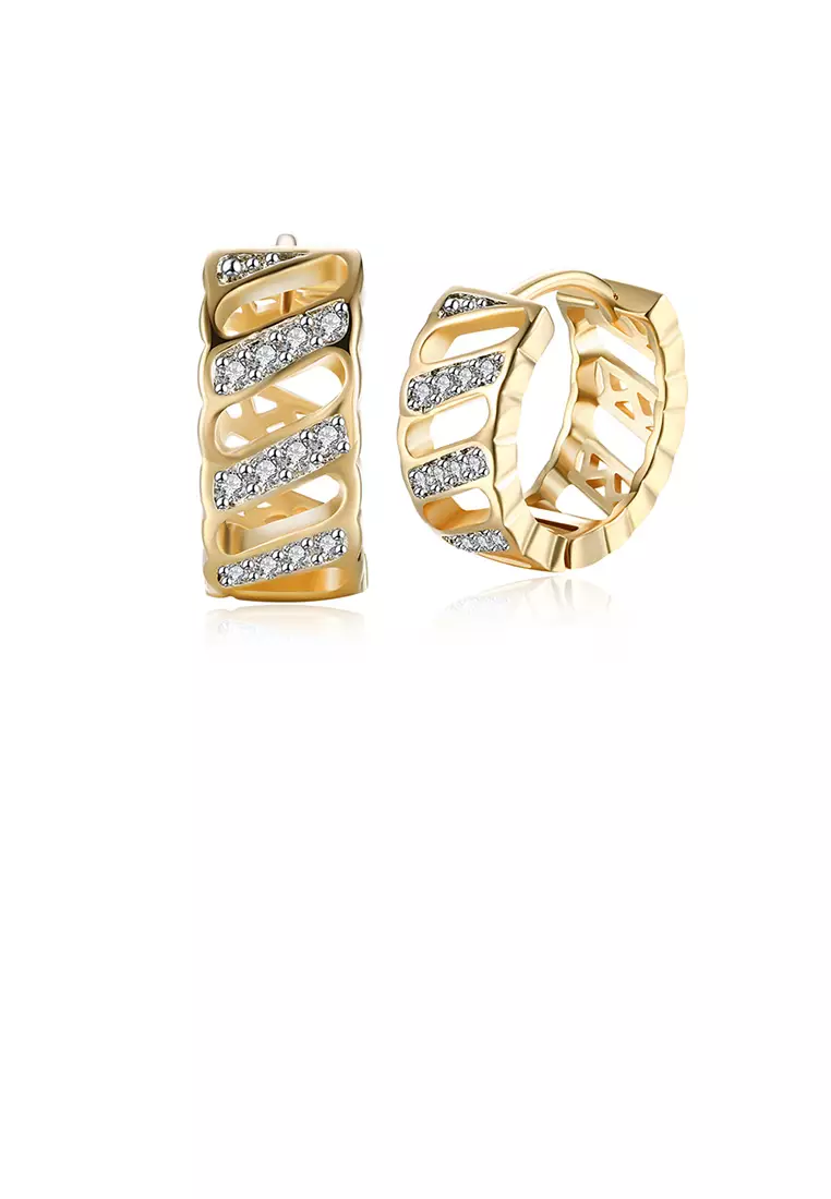 Gold zircon new arrivals earrings