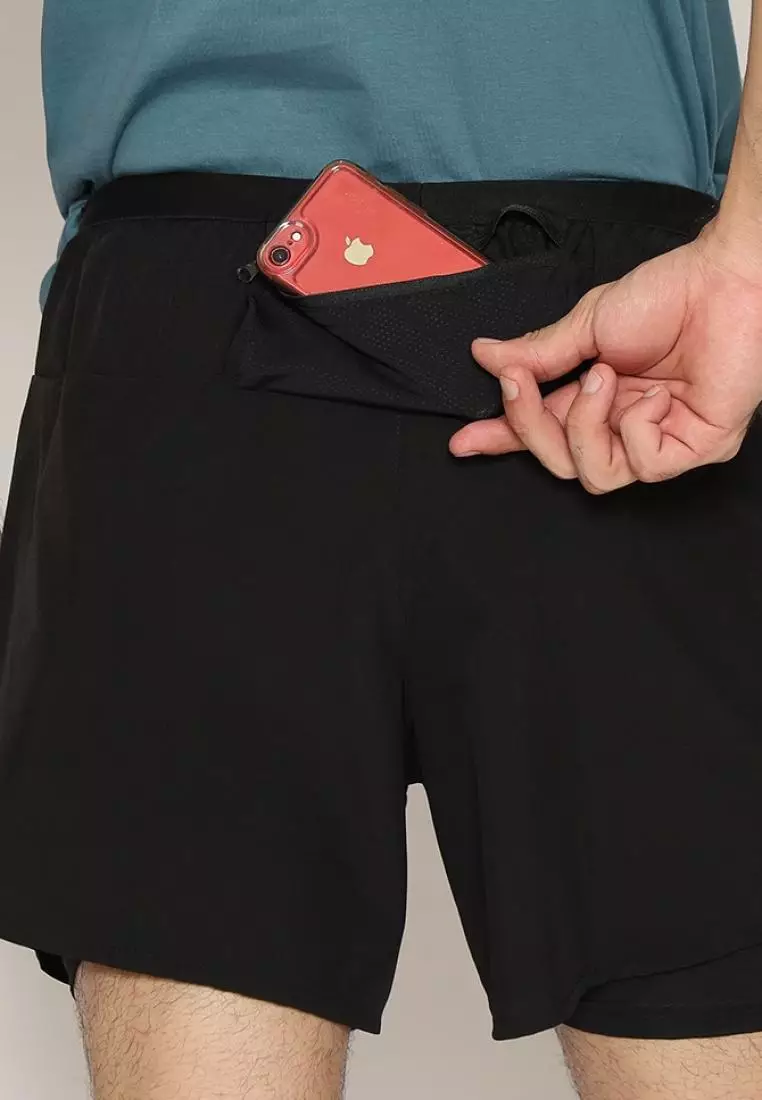 Fitwear - Celana Lari + Inner Pria FELIX ABSTRK SHORT - BLACK