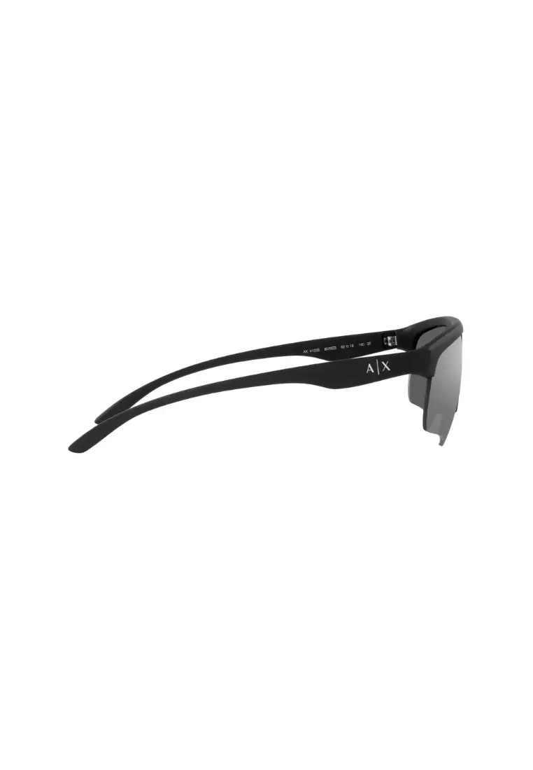 Buy Armani Exchange Men S Pillow Frame Black Injected Sunglasses