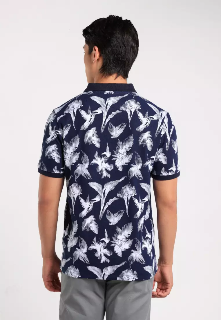 MOC - Kaos Polo Pria Lengan Pendek Alfanso - Navy