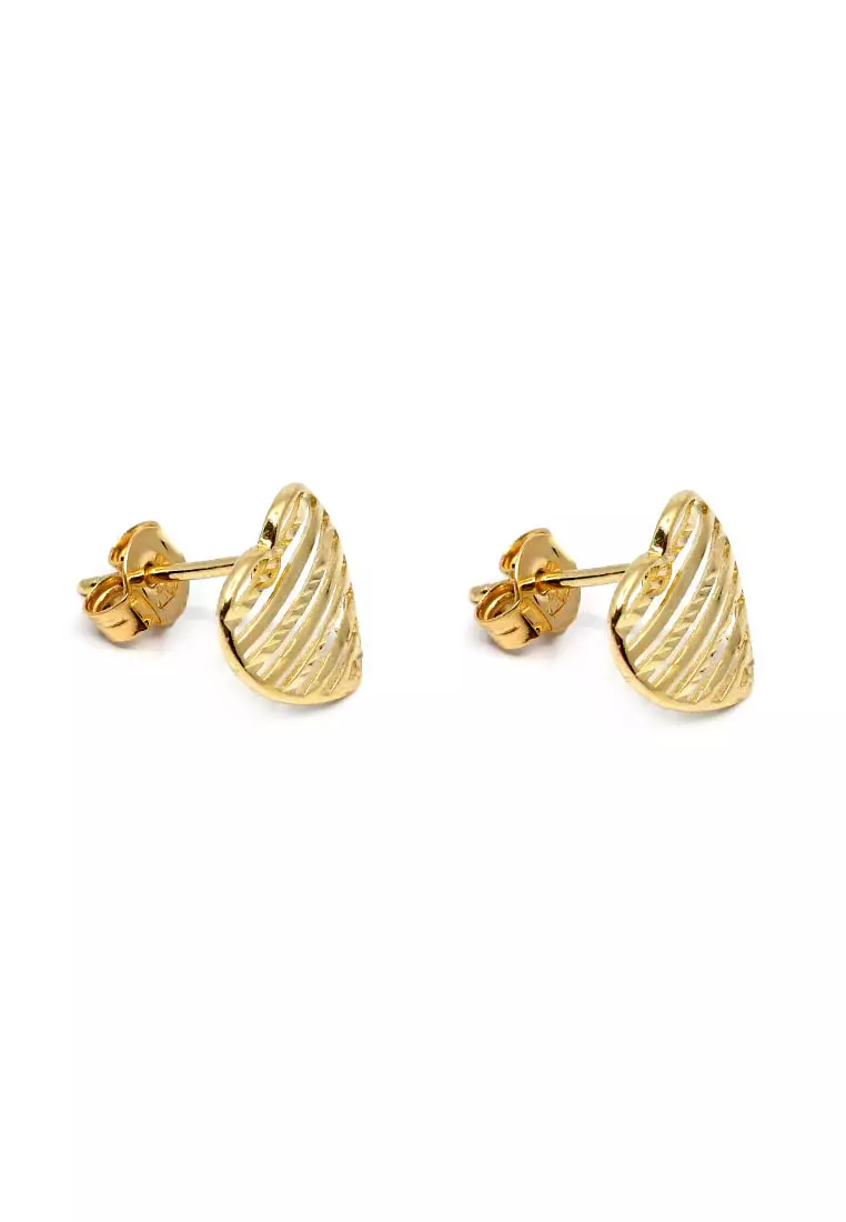 18K Italian Made Yellow Gold Earrings