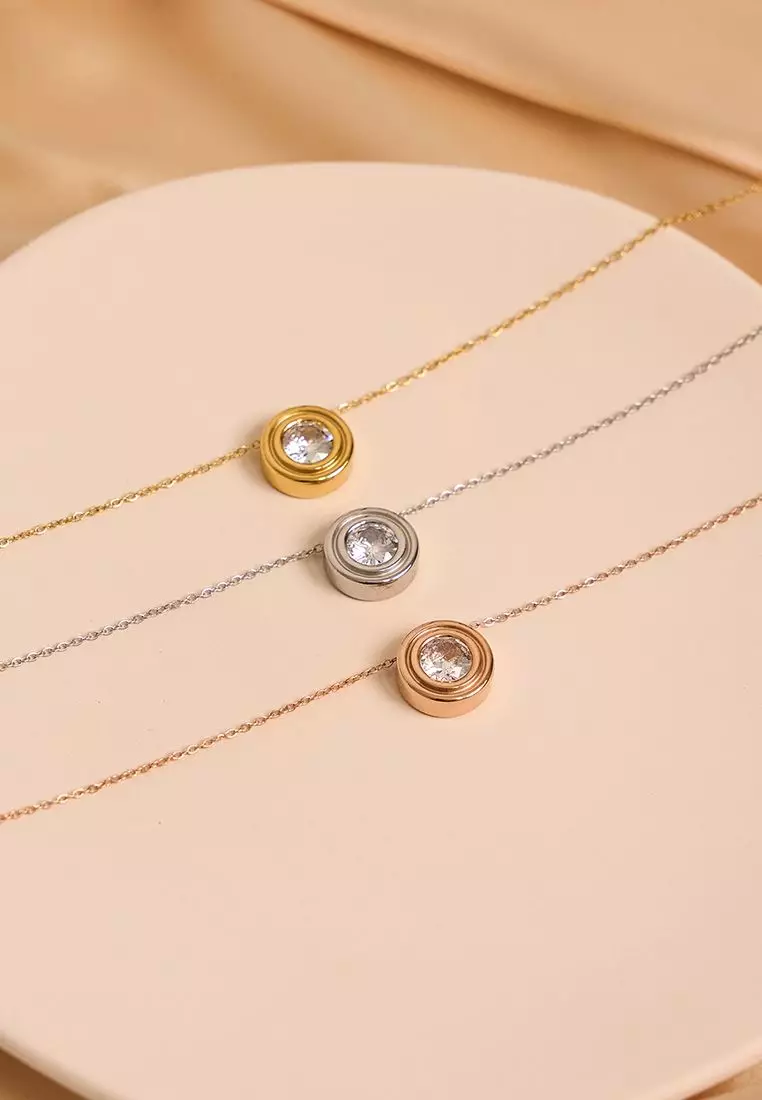 Estella 銀色光環墜飾項鍊