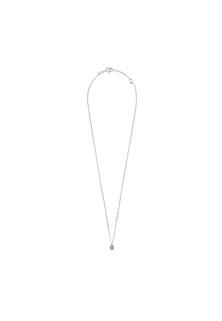 Tous TOUS New Motif Silver Necklace with Chrome Diopside Flower and Pearl  2024 | Buy Tous Online | ZALORA Hong Kong