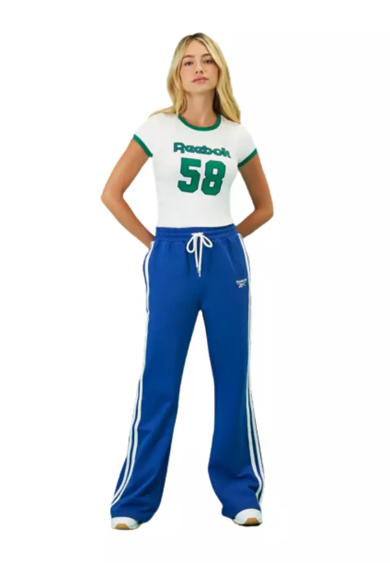 Reebok women's polar fleece striped jogger pants new arrivals