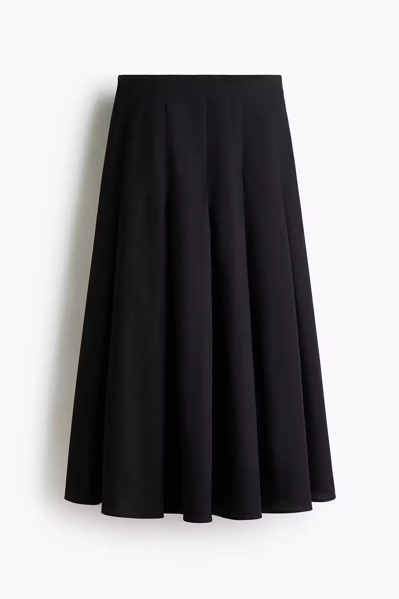 Circular poplin skirt