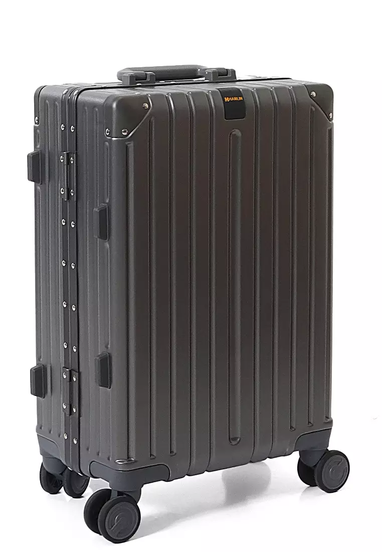 Barayev Koper Alumunium Frame Size 20 Inch Travel Bag Unisex Large Compartment  TSA Lock Material Polycarbonate ORIGINAL - Grey