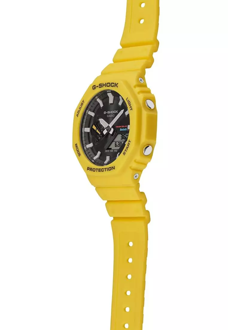 Men's Analog-Digital Watch GA-B2100C-9A Bluetooth and solar power Yellow Resin Band Men Sports Watch