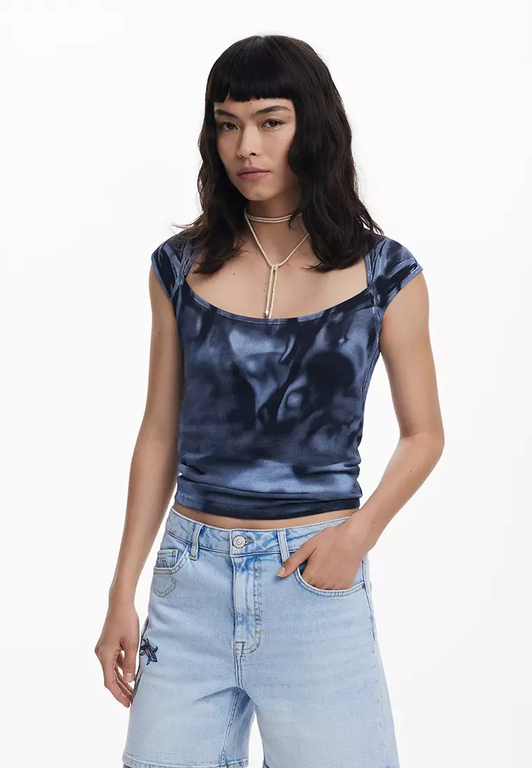 Short-sleeve gradient T-shirt