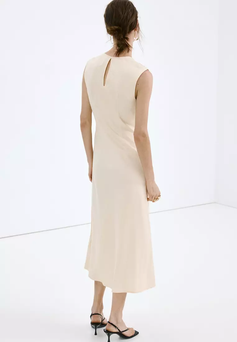 Wrap Midi-Dress With Knot