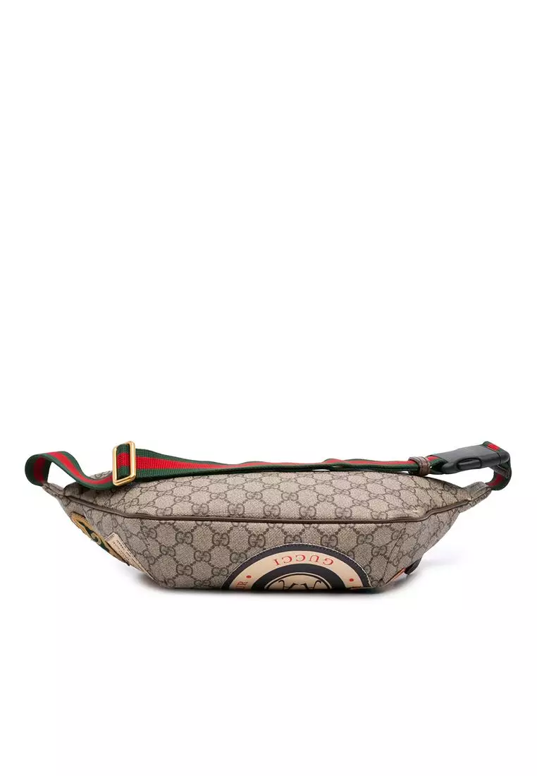 Pre-Loved Gucci Gg Supreme Courrier Web Belt Bag