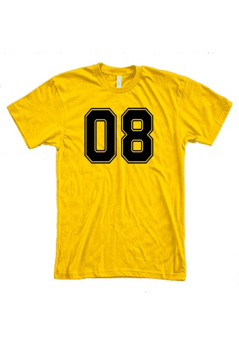 MRL Prints yellow Number Shirt 08 T-Shirt Customized Jersey 17216AA7B4E3DFGS_1