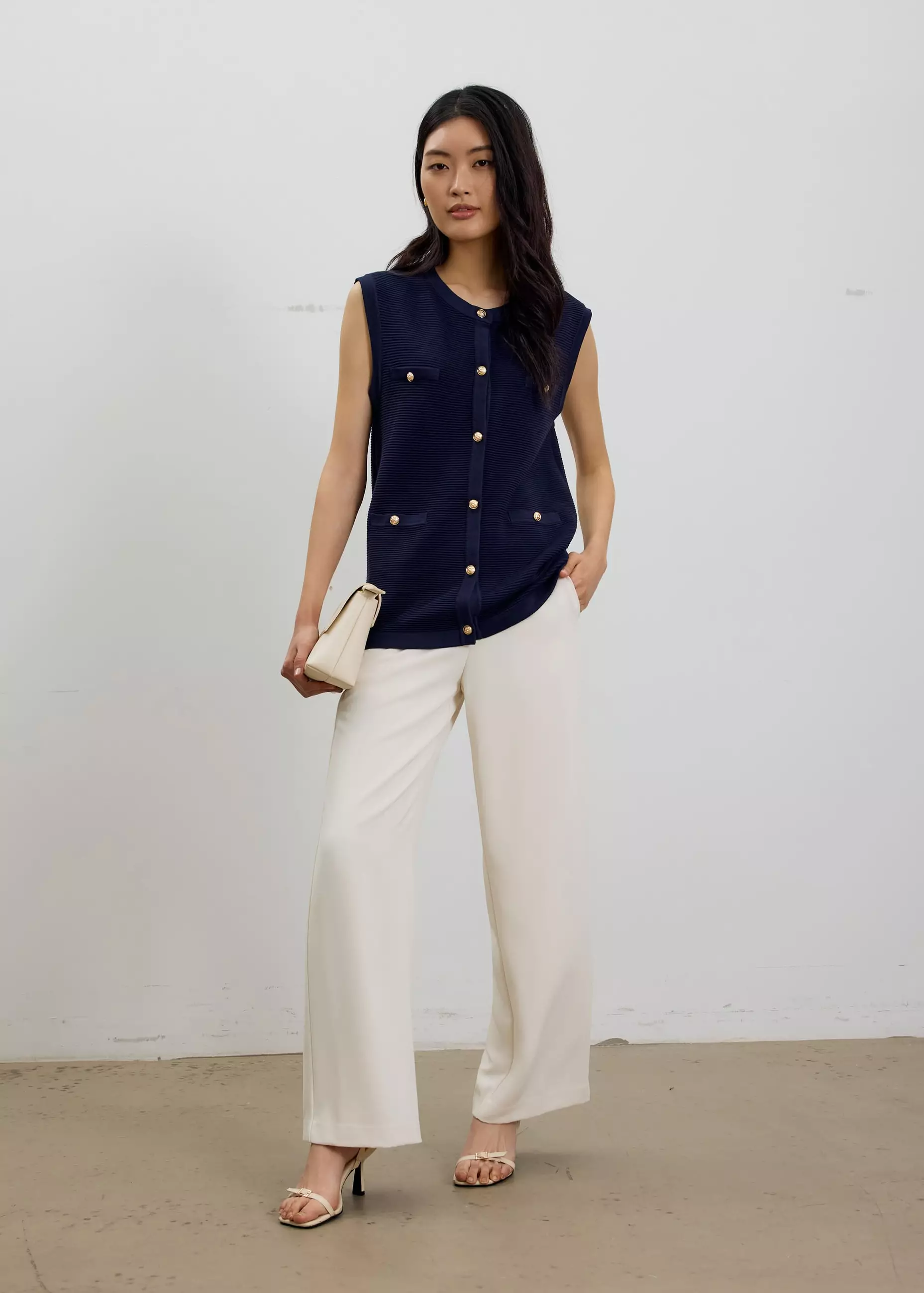 Atasan Wanita - Yun Boxy Knit Vest