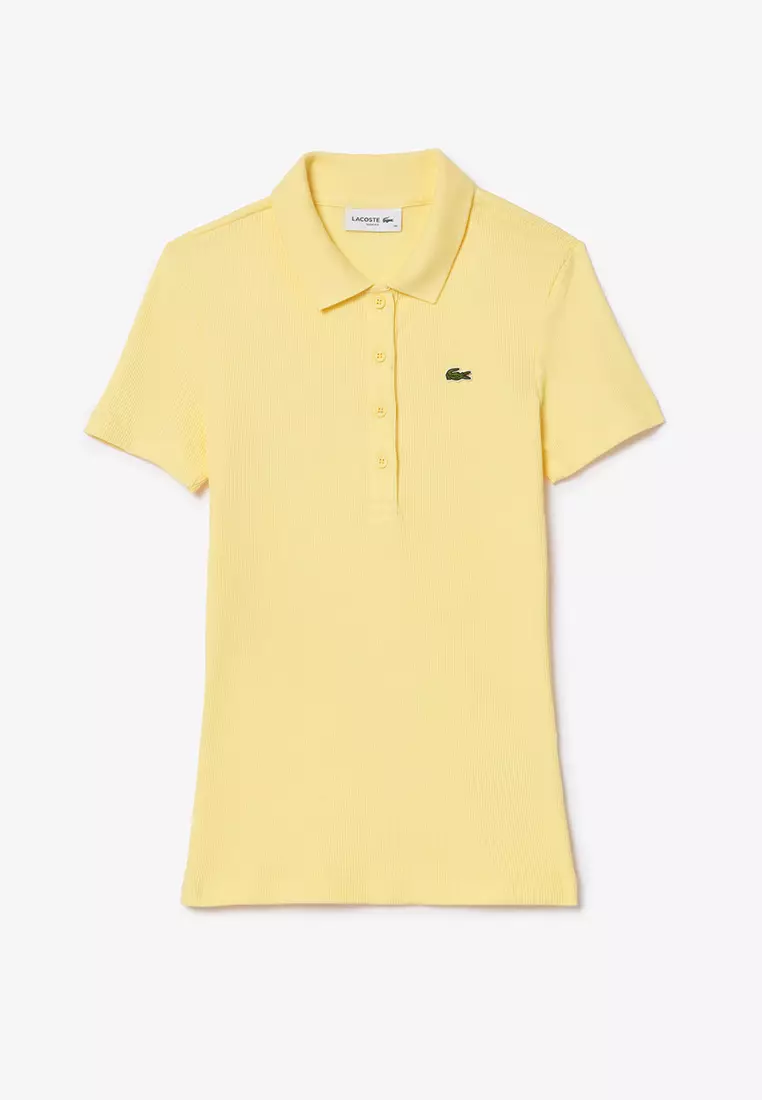 Slim Fit L.12.D Ribbed Cotton Polo Shirt