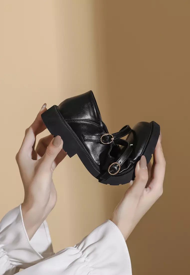 Cross Buckle Strap Mary Jane Shoes WW-T27