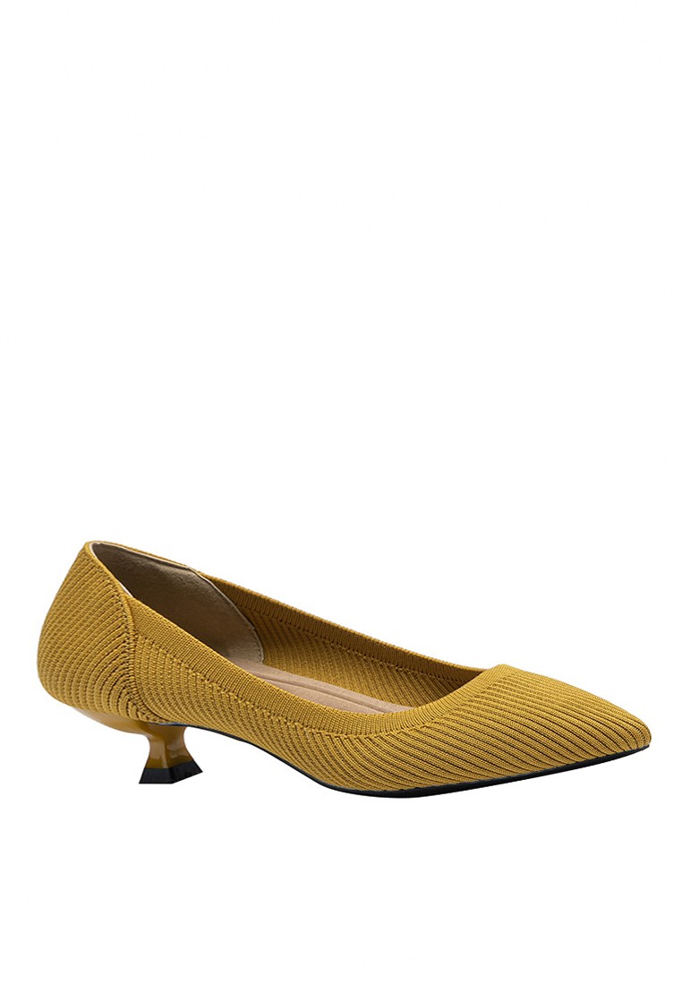 3.5CM Pointed Flyknit Kitten Heels Shoes TJ1507