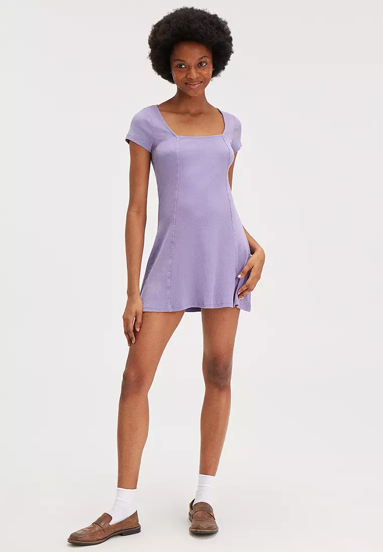 Monki square neck dress deals