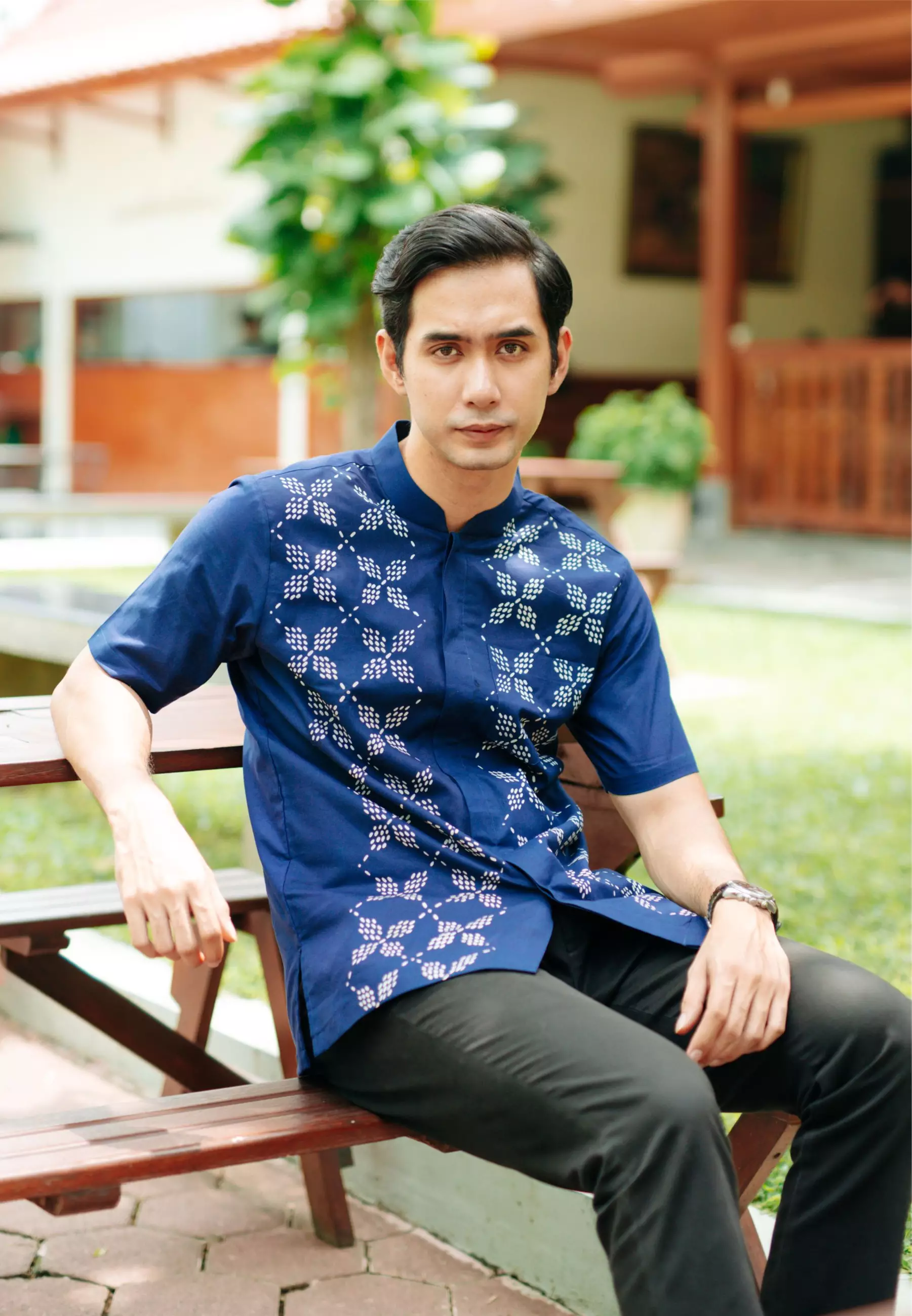 Hadinata Batik Koko Cap Pendek Furing Rakha