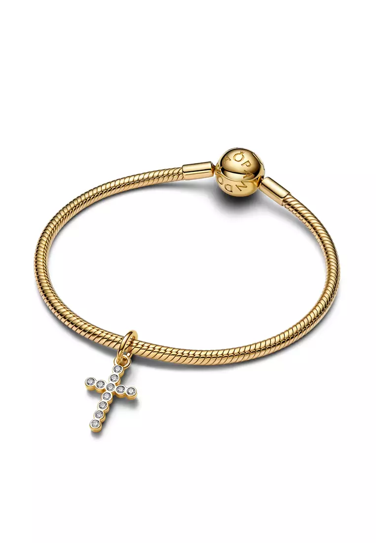 Pandora 14K Gold Plated Cross Dangle Charm
