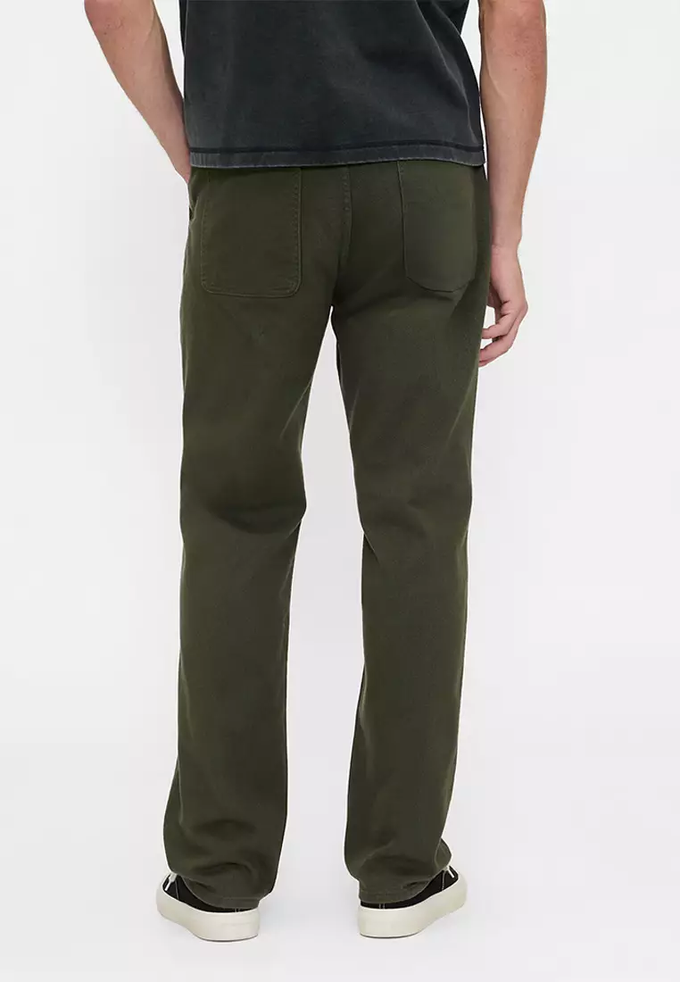 Relaxed Straight Utility Khakis