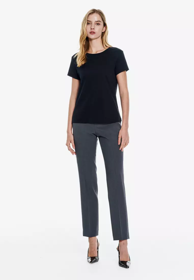 Midnight blue U-neck T-shirt