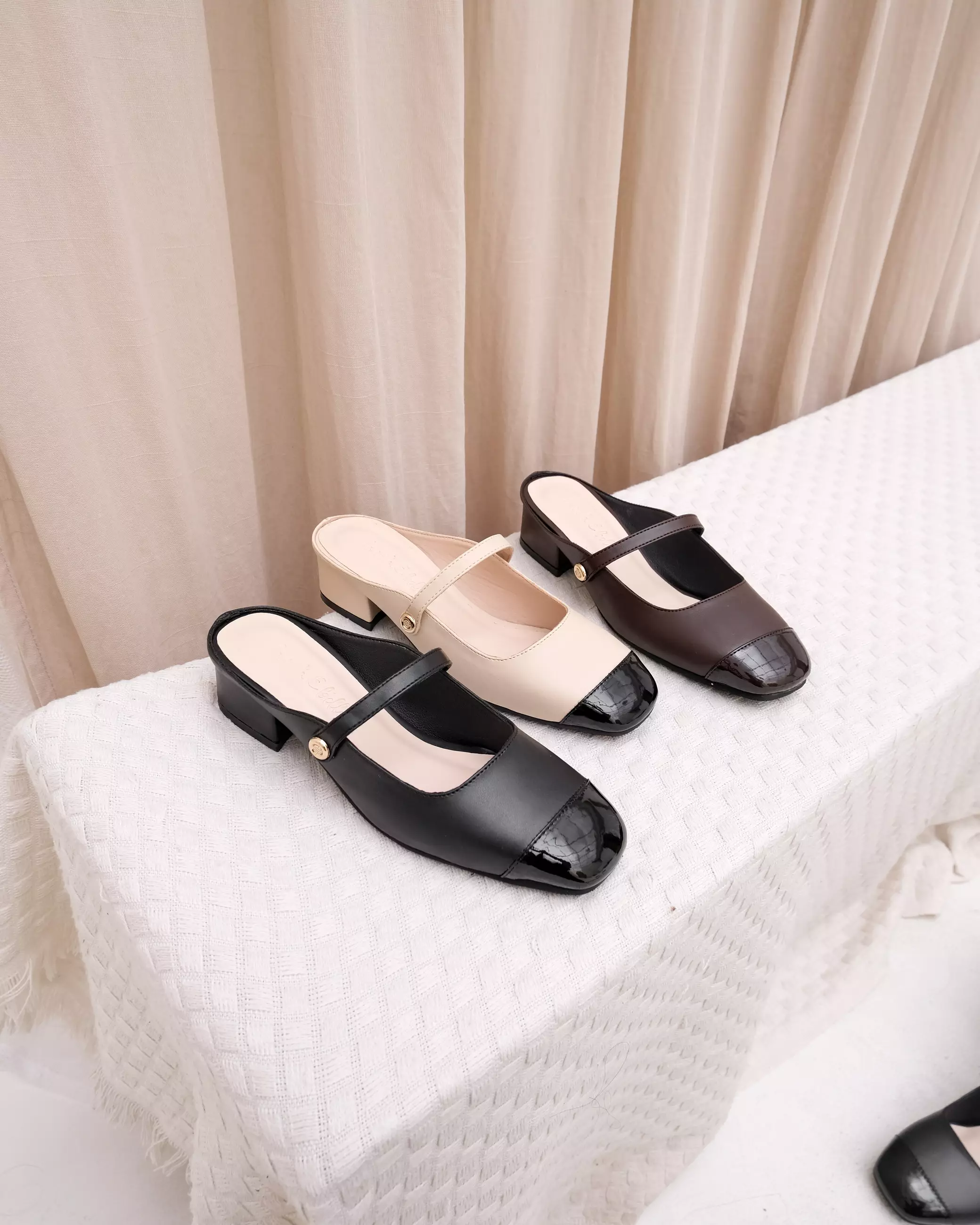 Sora Women Mary Jane Mules Sepatu Sandal Wanita