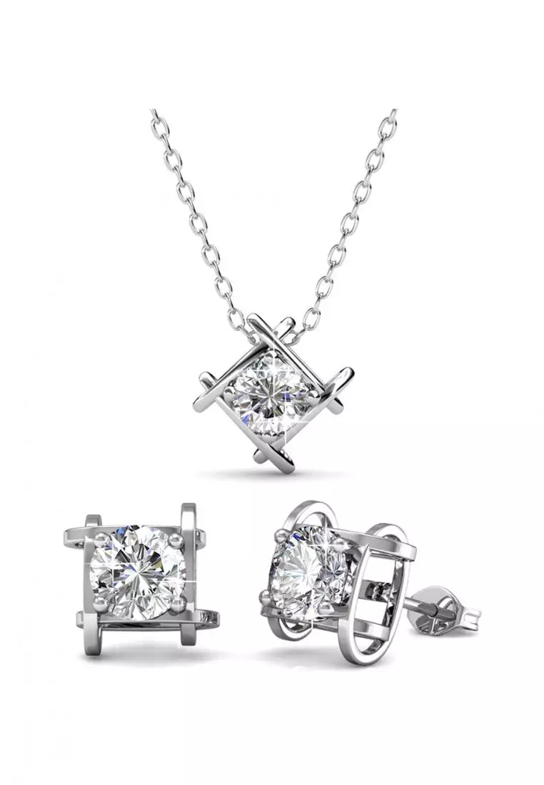 White gold 2025 jewellery set