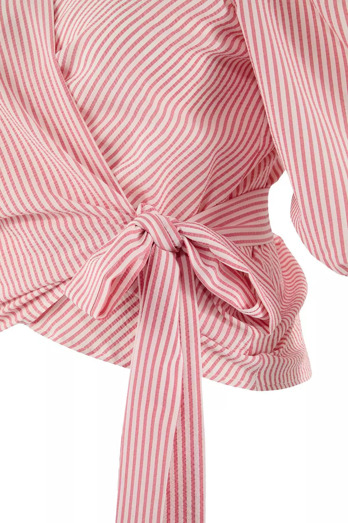 Red Double-Breasted Collar Plaid Checkered Woven Oversized Blouse Tbbss25Af00017